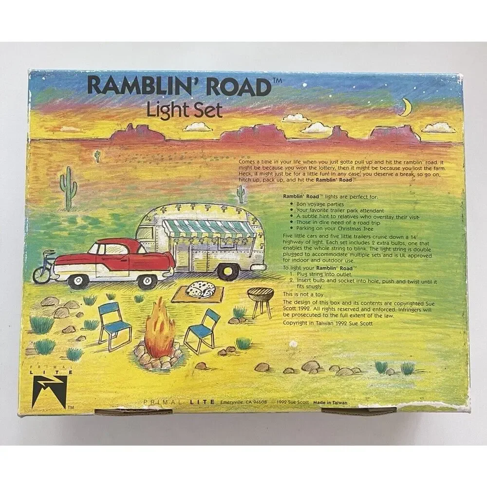 Vintage 1992 Ramblin Road Light Set Retro Car Trailer Primal Lite-Tested Works